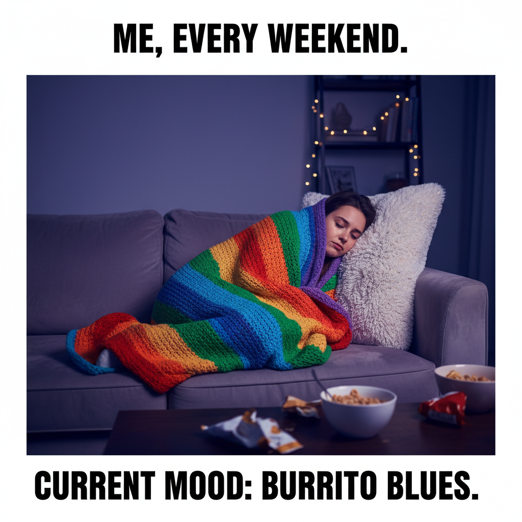 It's 3 PM, already dark, and I've accepted my fate as a blanket burrito until spring.