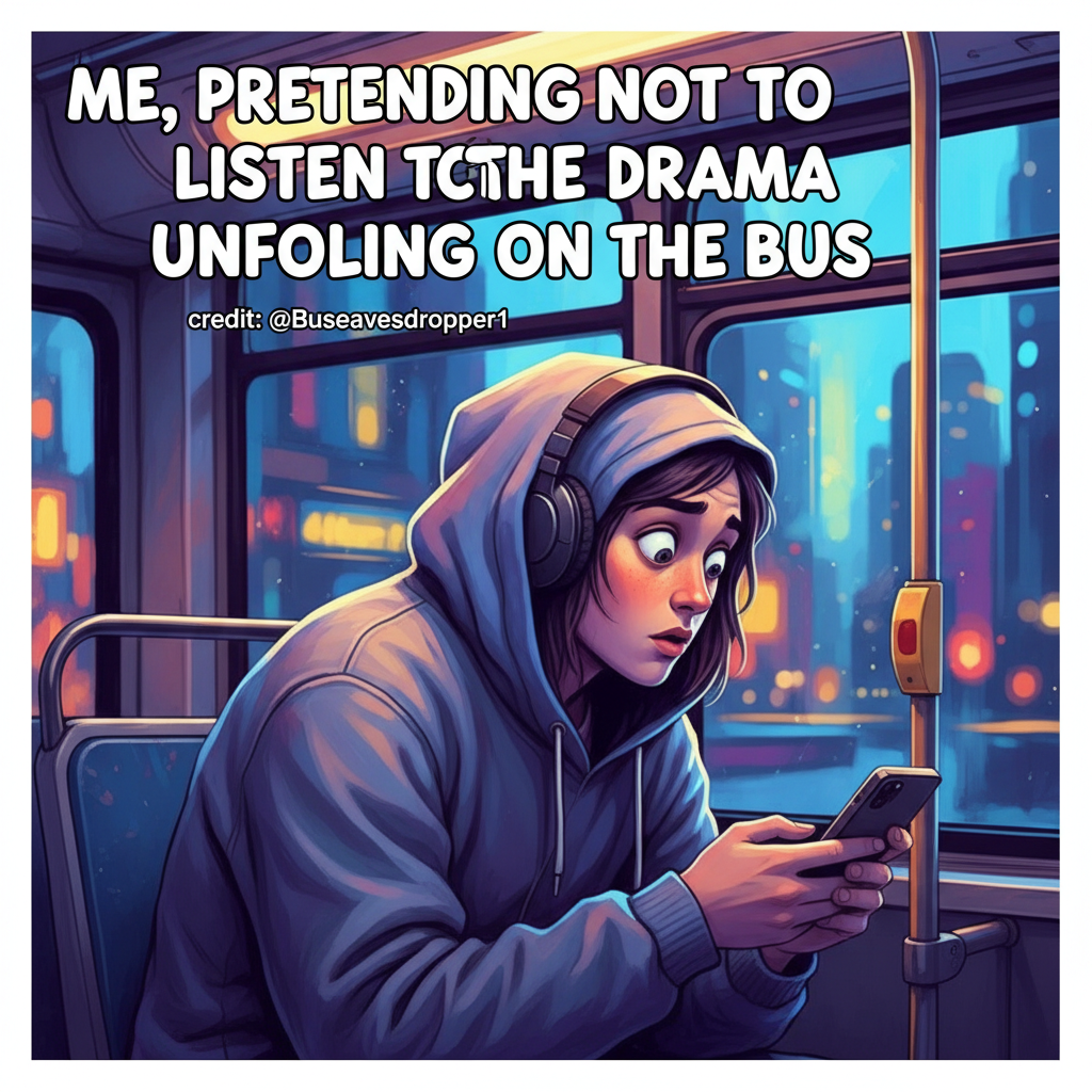 Heard someone's entire life story on the bus. 10/10, better than Netflix.