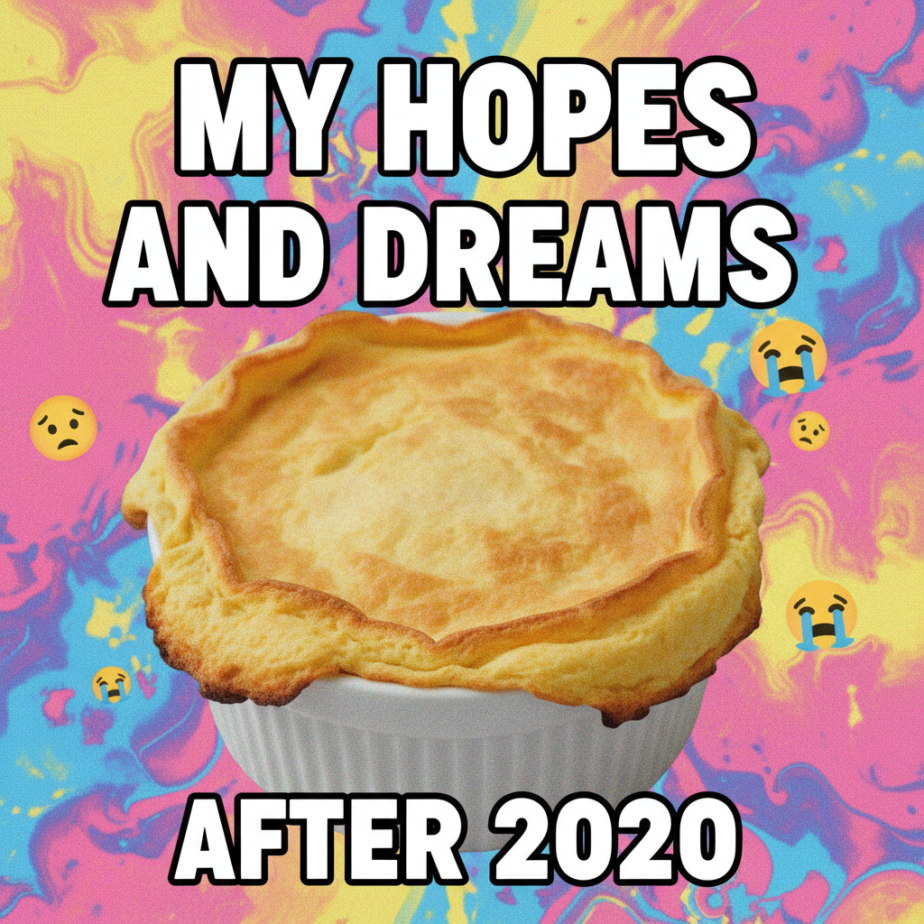 Tried to make a soufflé. Ended up with a delicious, but very flat, omelette.