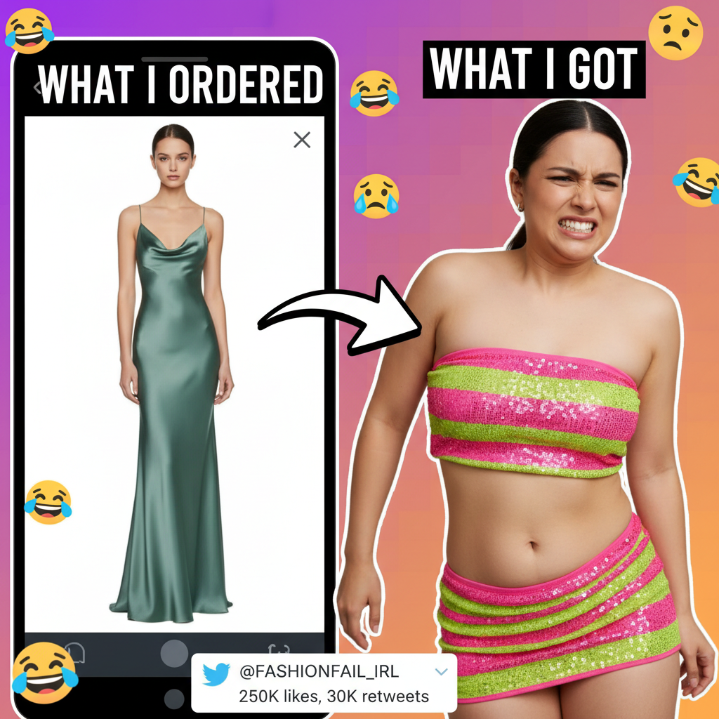 That moment when your online shopping arrives and it's 3 sizes too small.