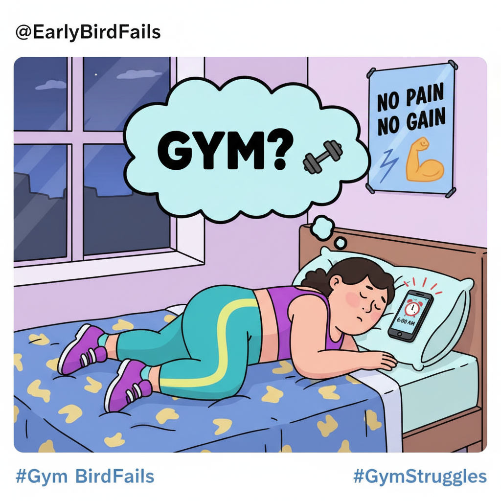 My New Year's resolution was to hit the gym. I hit the snooze button 5 times. Same thing, right?