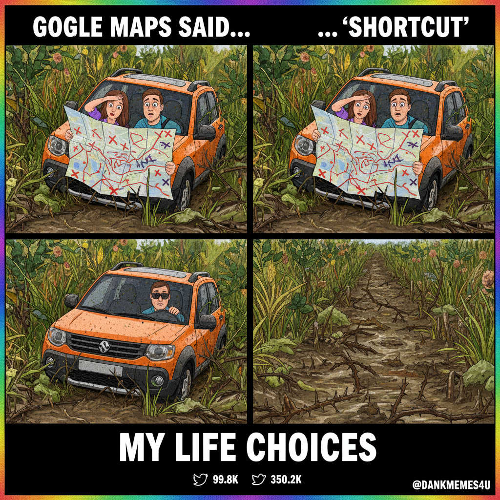 Road trip rule #1: Never trust the person who says 'I know a shortcut.'