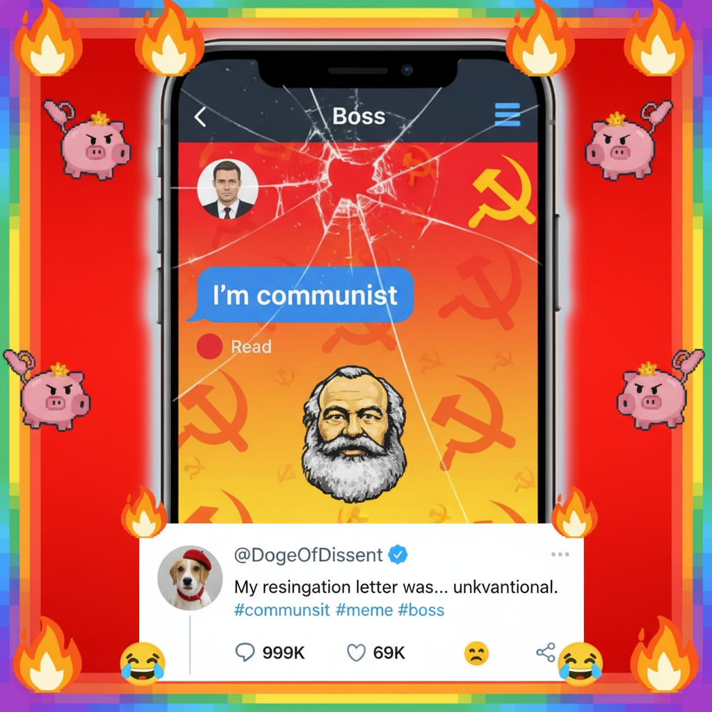 Autocorrect changed 'I'm coming' to 'I'm communist.' My boss is now very confused.