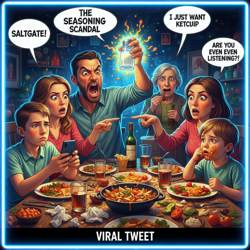 Holiday dinner: where 'pass the salt' becomes a 10-minute family debate.