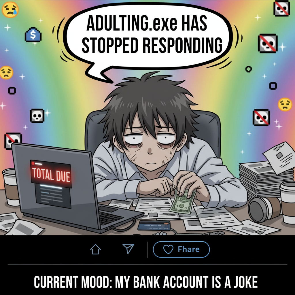 Me trying to adult after watching a 12-episode anime in one sitting.