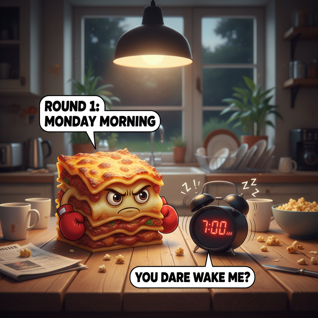 My Sunday dinner trying to fight off the Monday morning alarm