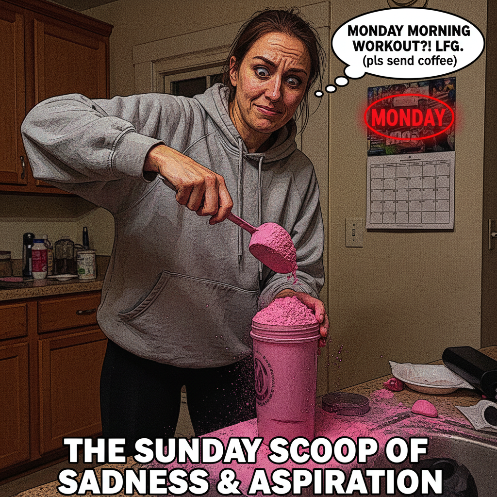 My Sunday 'Self-Care' is just prepping my pre-workout for Monday morning's existential dread.