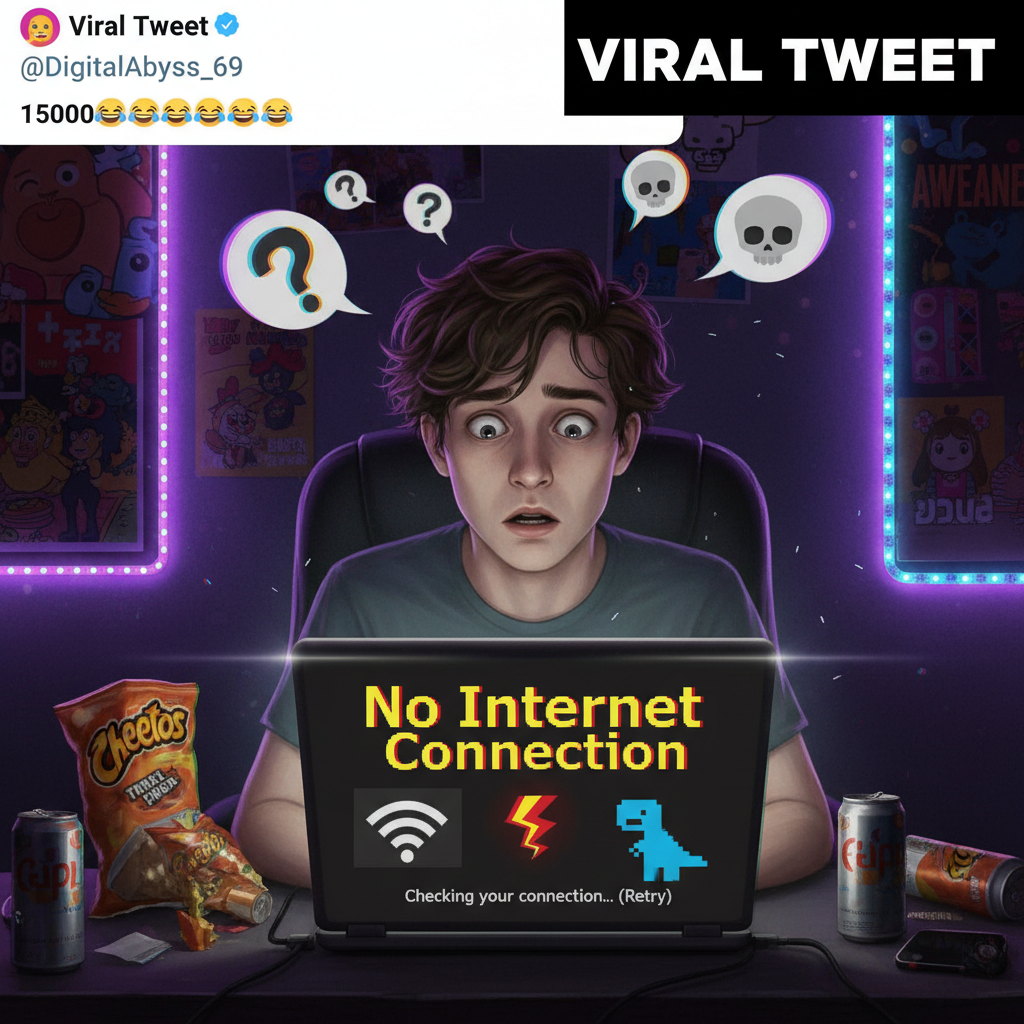 When the WiFi goes down, my brain goes 'Did I pay the bill? Is this the apocalypse?!'