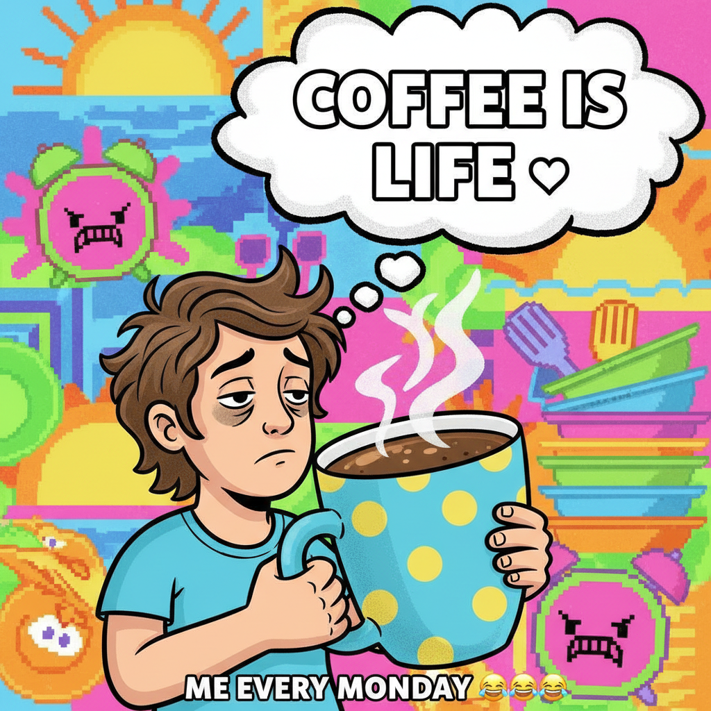 My blood type is coffee. My therapist said that's not a real thing.