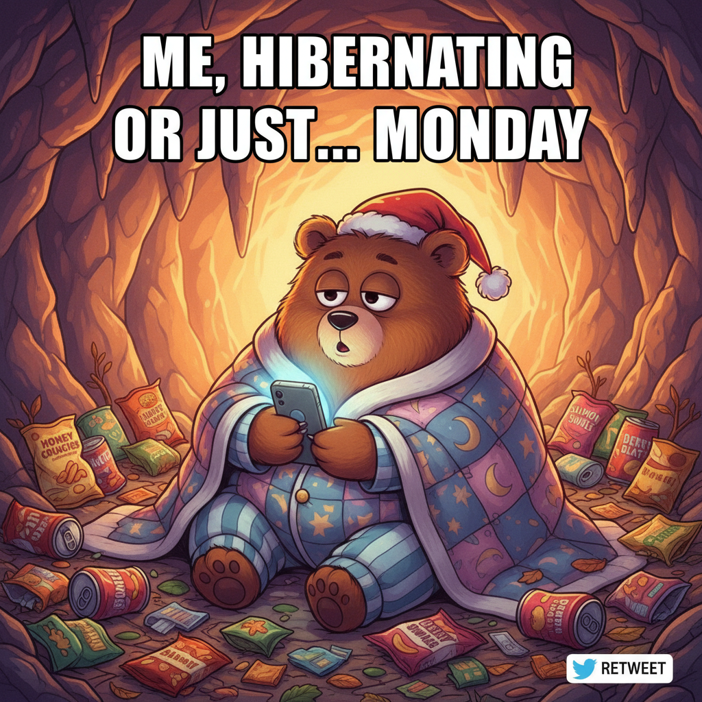 Seasonal depression hitting so hard I'm considering hibernating with a snack stash.