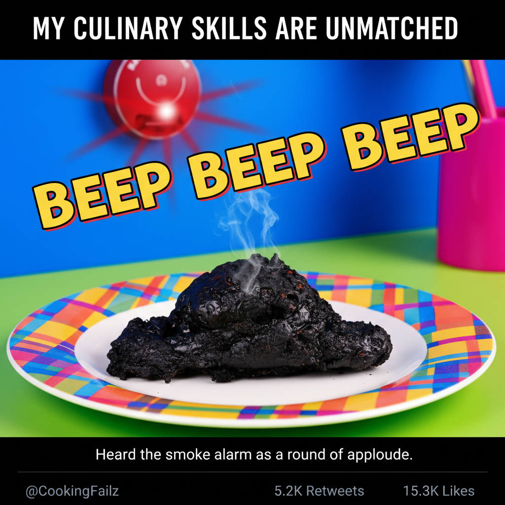 My cooking fail just achieved a new level of inedible. Send help (and pizza).