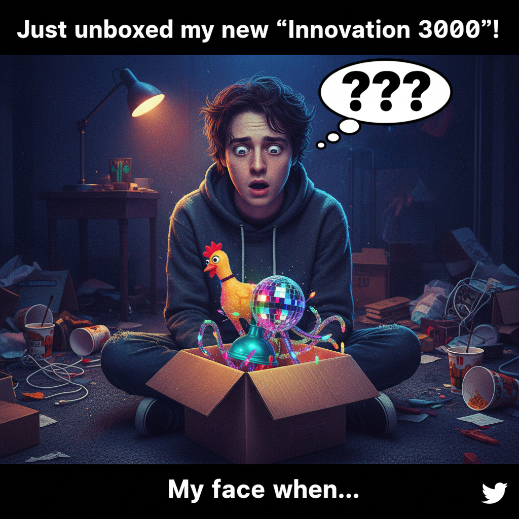 Bought it online at 3 AM. Arrived. 'Why did I think I needed this?'