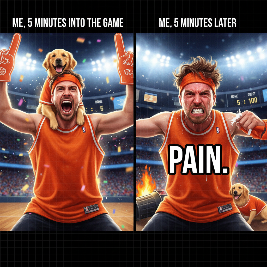 My team won. I'm getting a tattoo. My team lost. I'm burning the city down.