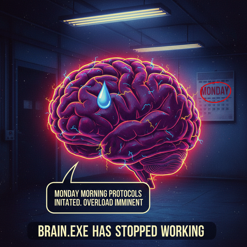 My brain trying to process that it's Sunday night and Monday is a thing