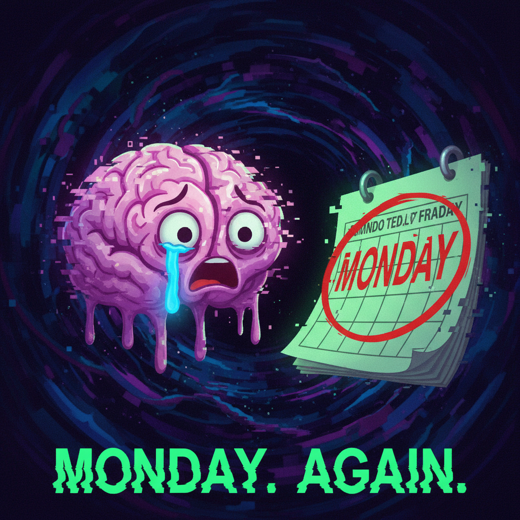 My brain trying to process that it's Sunday night and Monday is coming