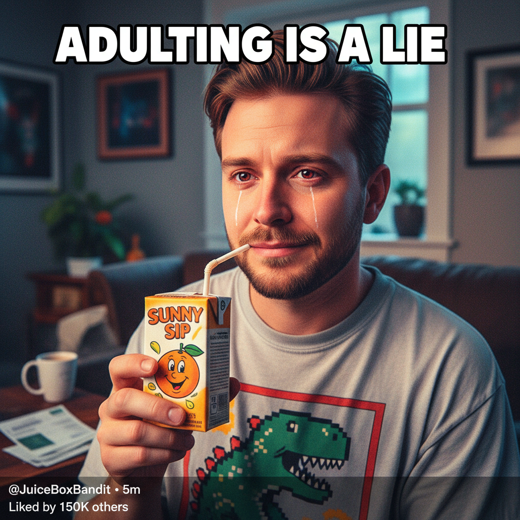 Heard that one song from my childhood and now I'm 8 years old again, crying over a juice box.