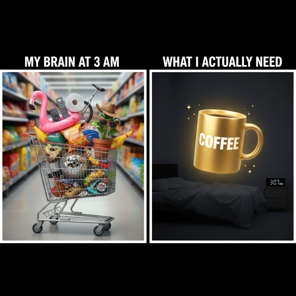 My online shopping cart is 90% 'I'll never use this' and 10% 'I NEED this.'