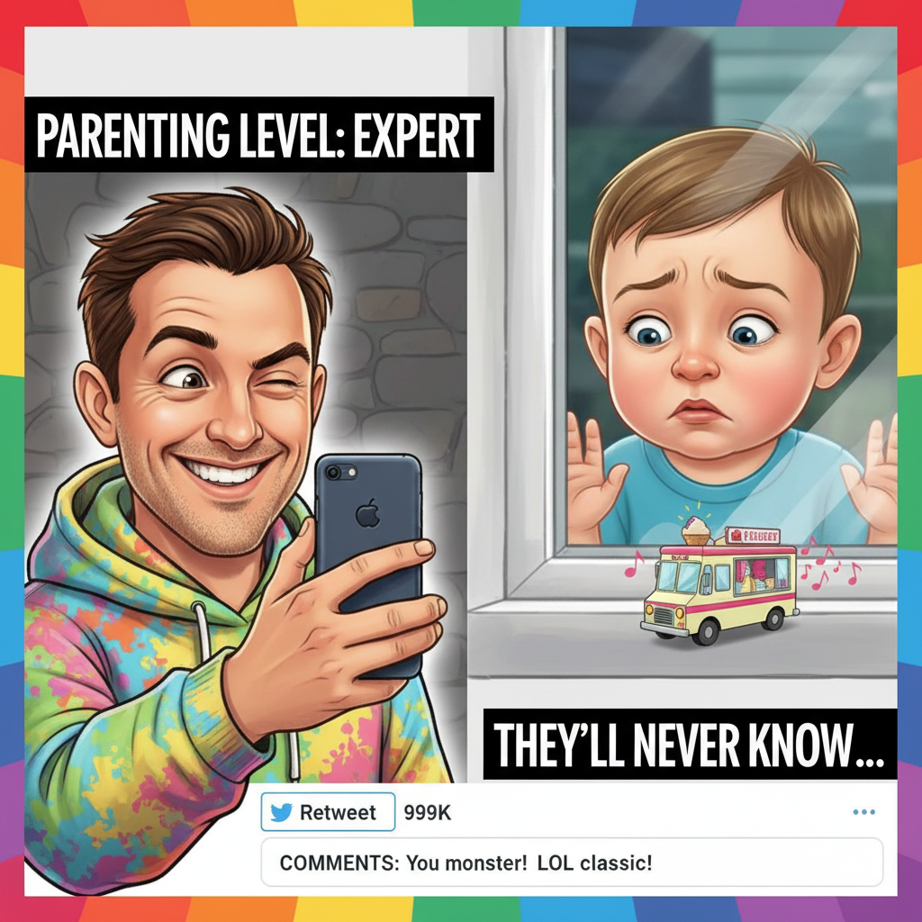 Just told my toddler the ice cream truck only plays music when it's out of ice cream. Parenting level: Expert.