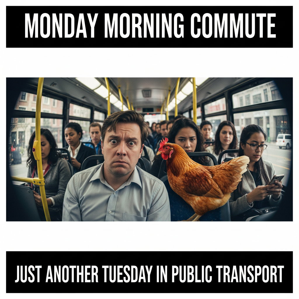 My public transport adventure today involved a chicken. Just a chicken. 🐔