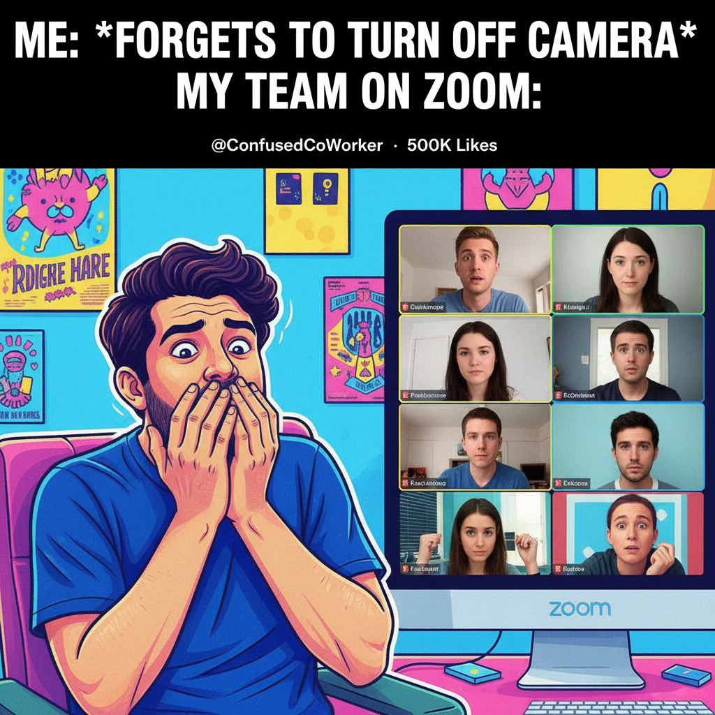 My mic was on during a Zoom meeting. I was singing. Badly. Send help. 💀