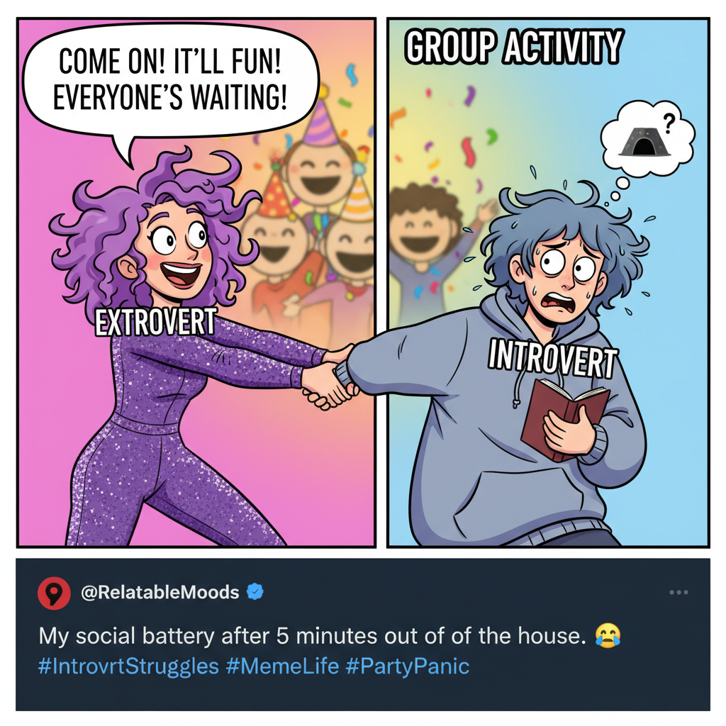 When the extrovert adopts an introvert. It's a beautiful, chaotic mess. 😂