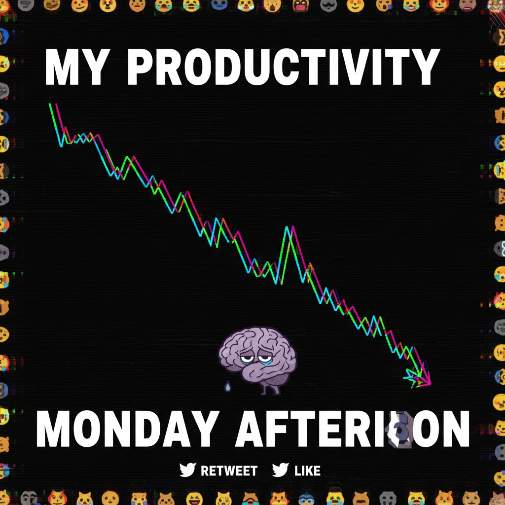 My brain on Monday morning tryna function: 📉📉📉