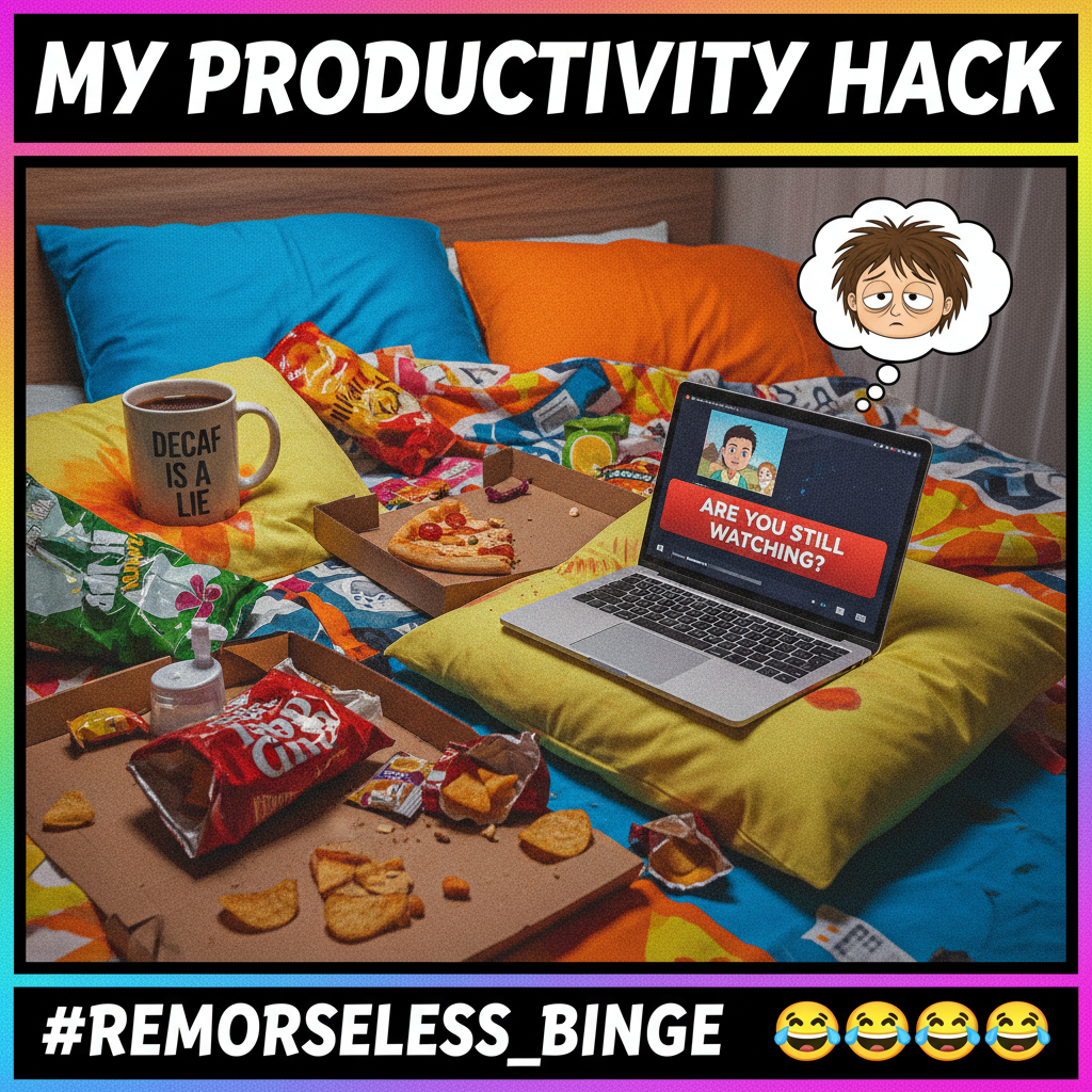 My WFH 'office' is just my bed with a laptop precariously balanced. Productivity is a myth. 🛌💻