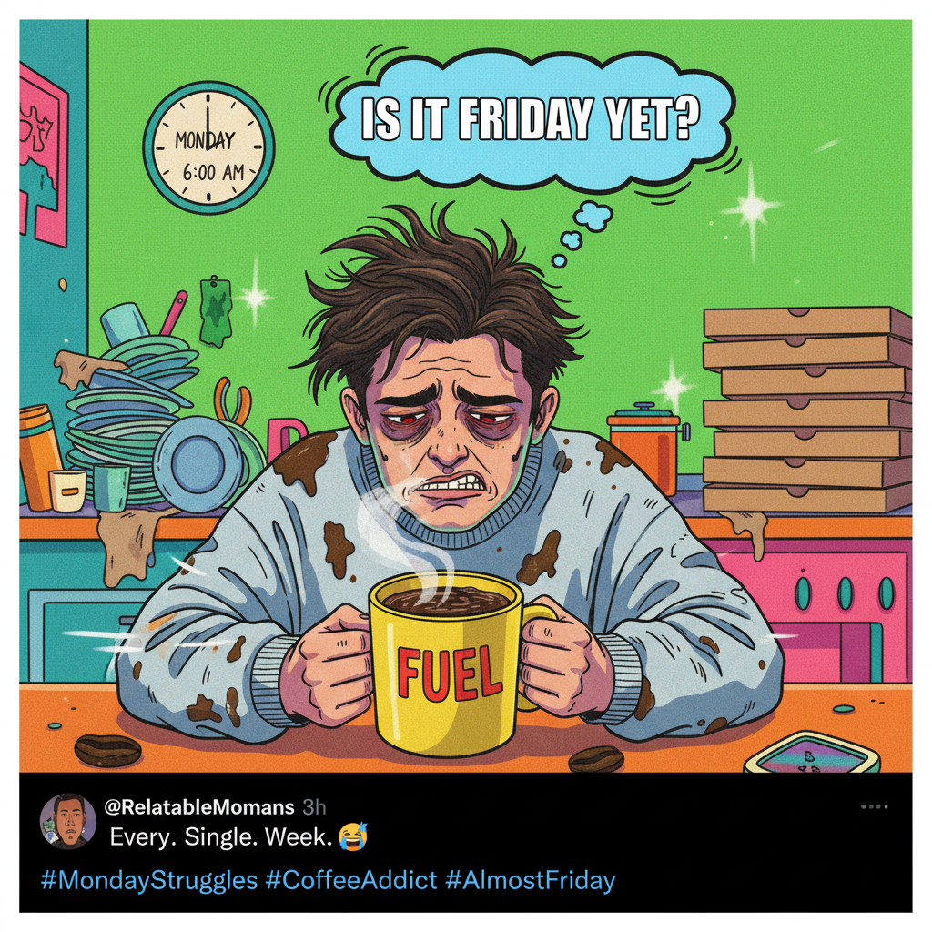 Monday morning mood: Still processing Sunday. Send coffee and existential dread.