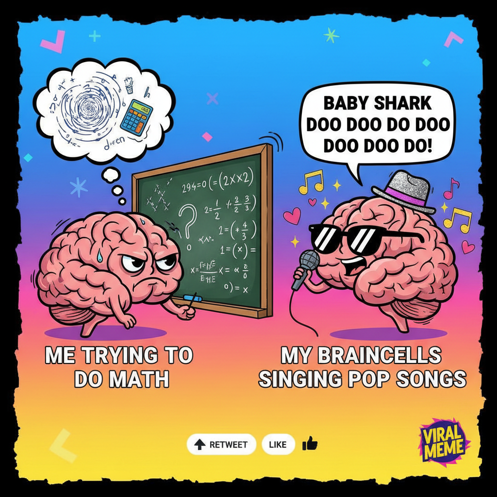 My brain during exams: 'You know this! Wait, no you don't. You know the lyrics to that song though!'