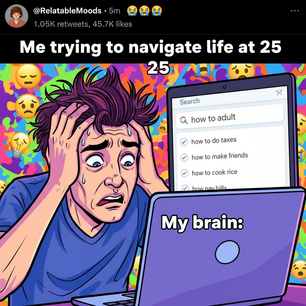 Adulting is just Googling 'how to' for literally everything and still feeling lost.