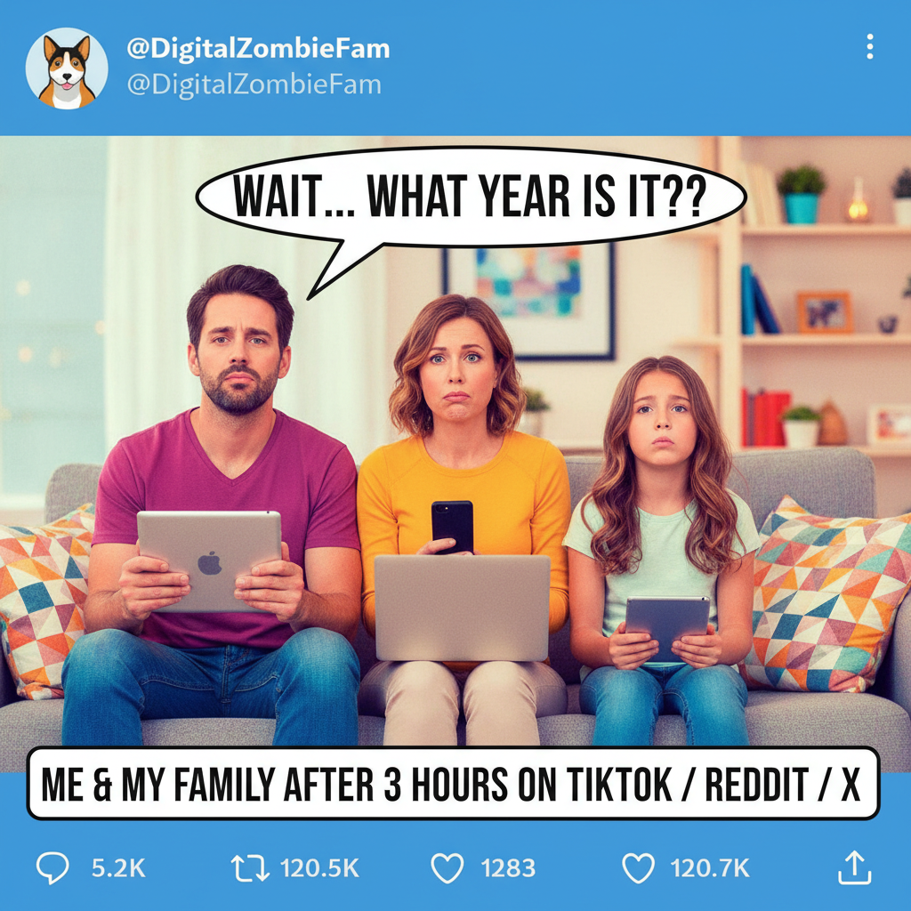 The wifi went down. My family just stared at each other like we'd never met before.