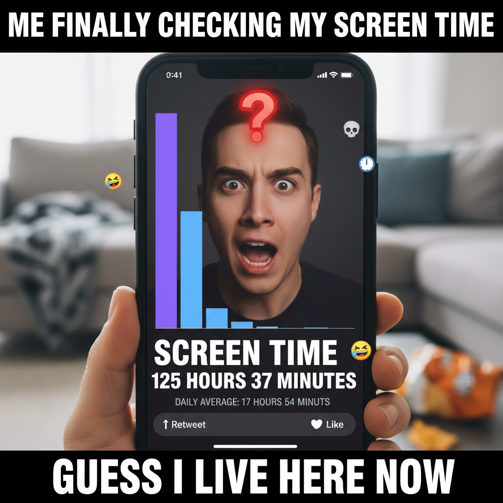 Just checked my screen time. I've officially spent more time on TikTok than I have sleeping this week.