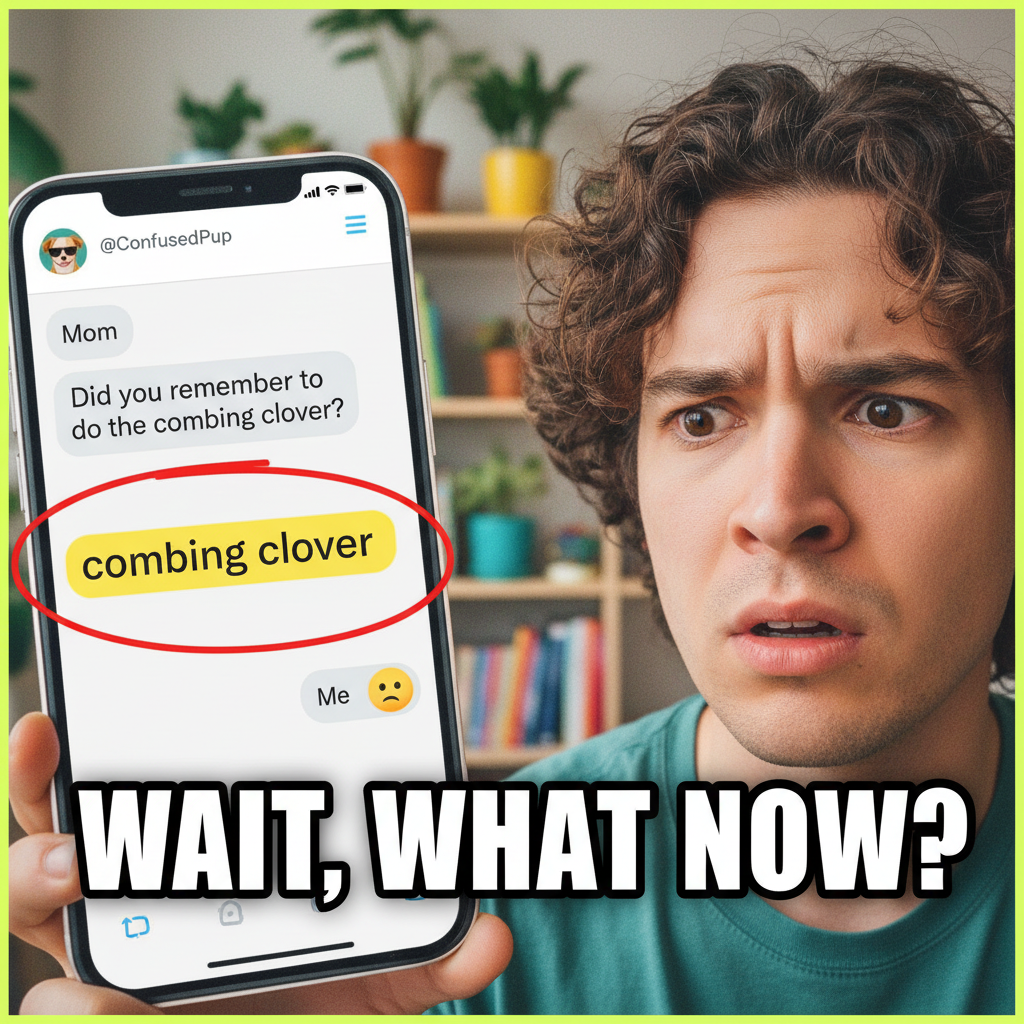 Autocorrect just changed 'I'm coming over' to 'I'm combing clover'. My date is very confused.