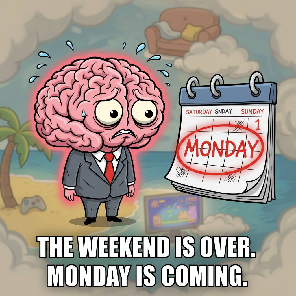 My brain trying to process that it's Sunday night and Monday is coming