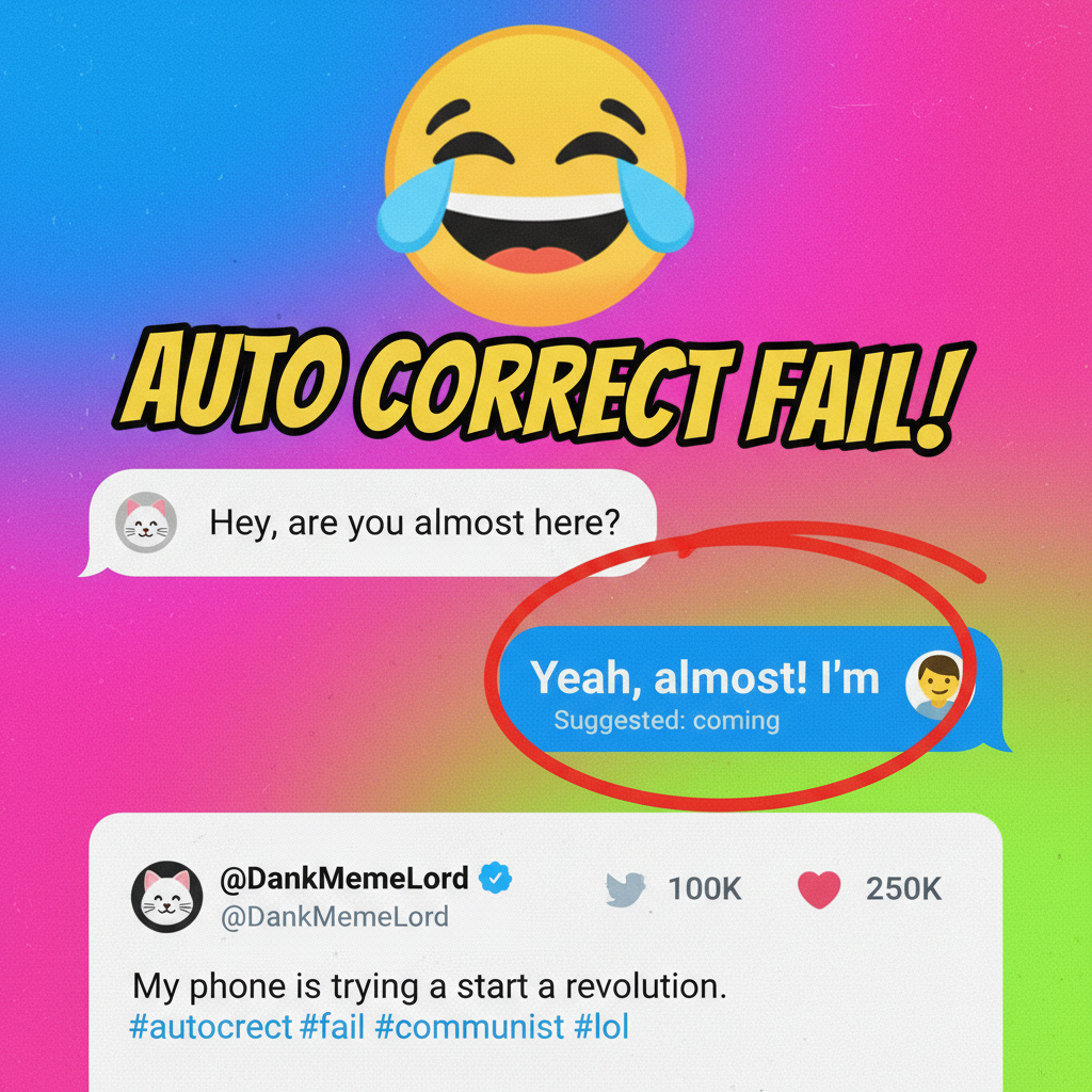 Autocorrect just changed 'I'm coming' to 'I'm communist.' My boss is gonna love this.