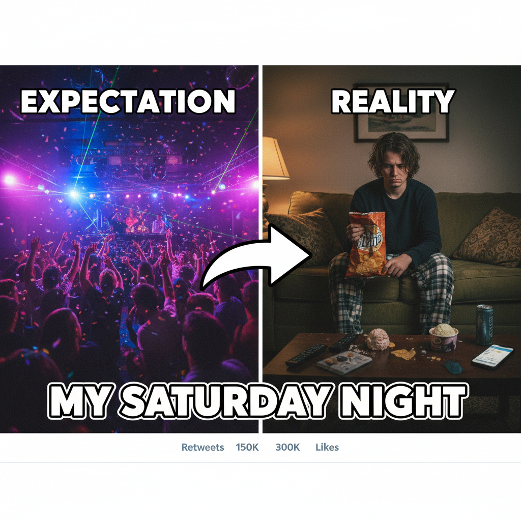 Friday night plans: clubbing. Friday night reality: debating if I should get up for another snack.