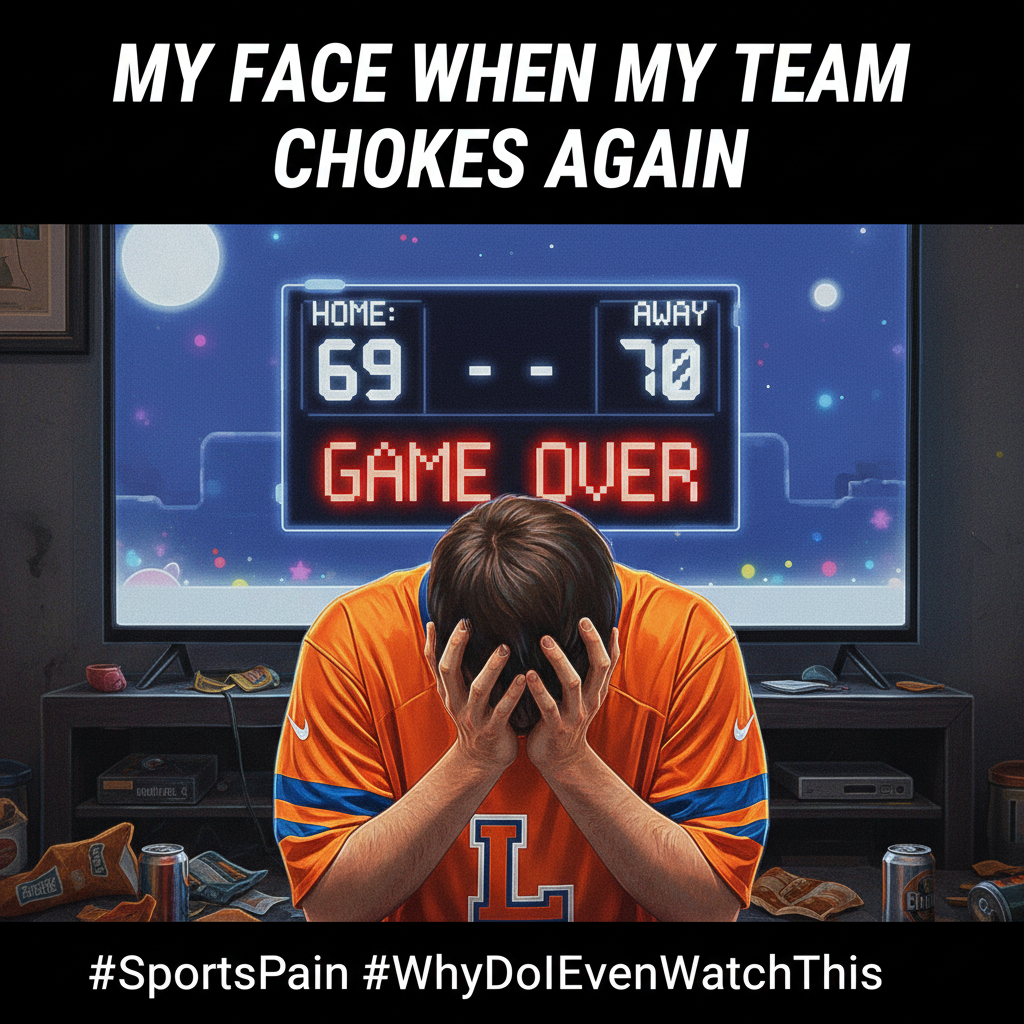 My team lost. I'm now accepting applications for new friends who understand my pain.