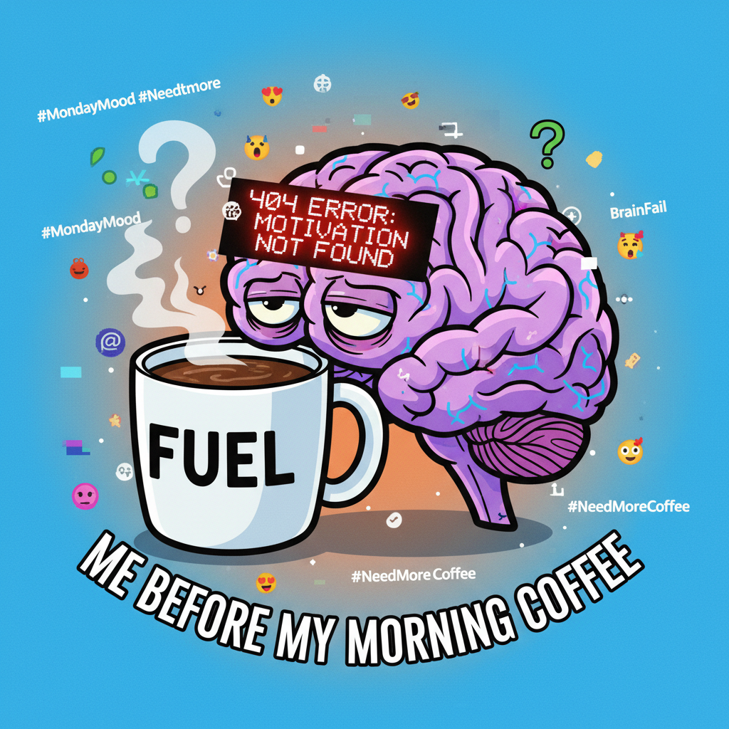 My brain on Monday morning: Error 404: Motivation Not Found.