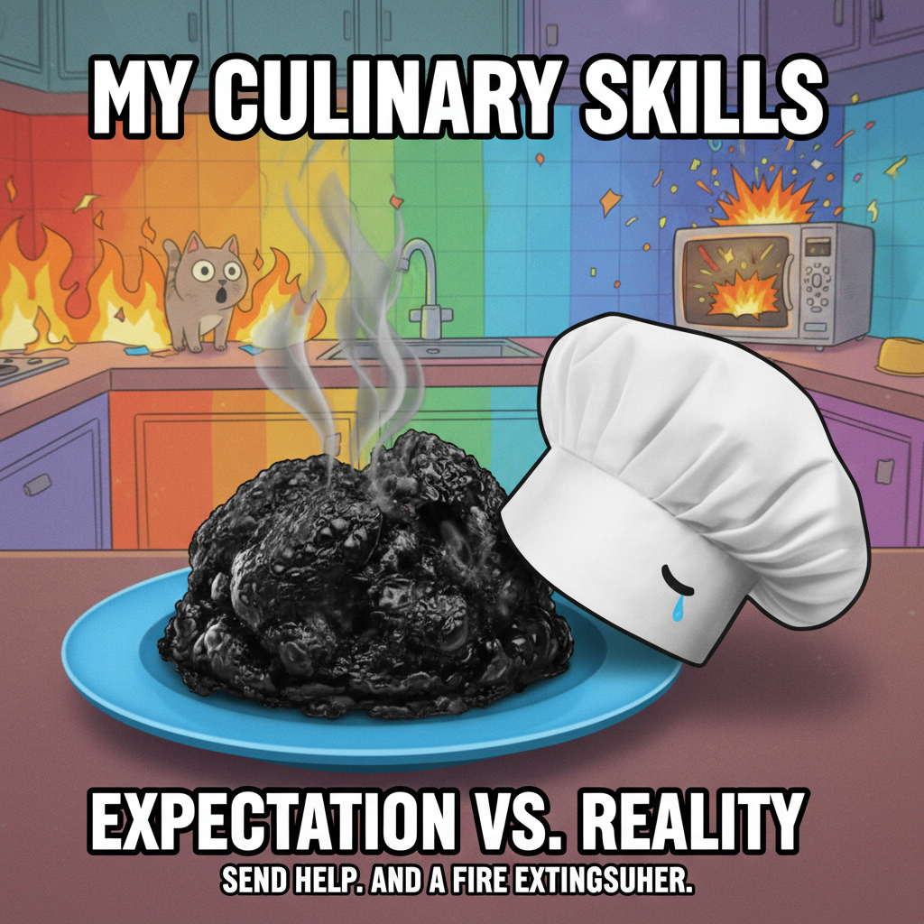 My cooking fails could feed a small village... if they liked charcoal.