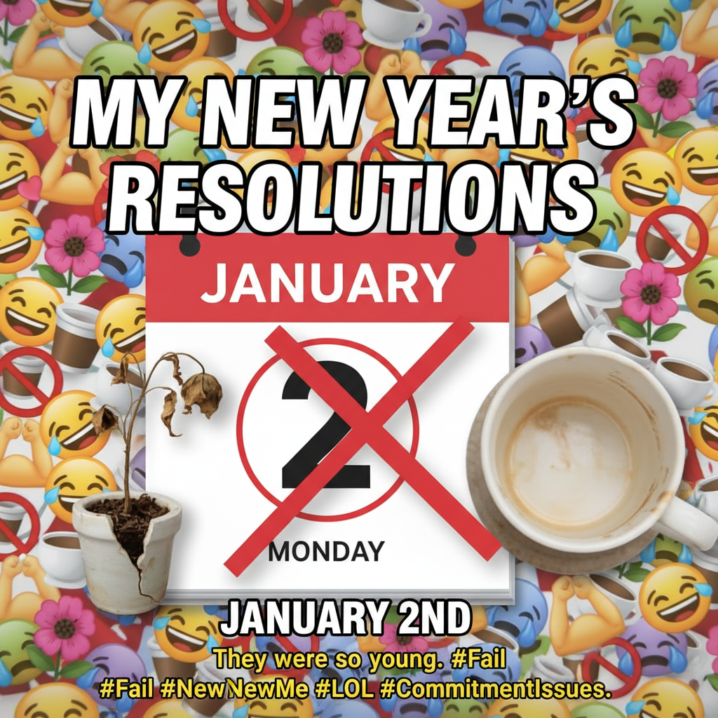 My New Year's resolution lasted longer than my coffee this morning. Almost.