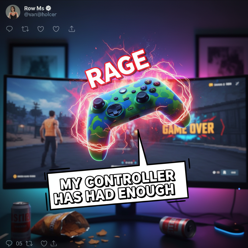 My controller just flew across the room. It wasn't my fault, it was the lag.