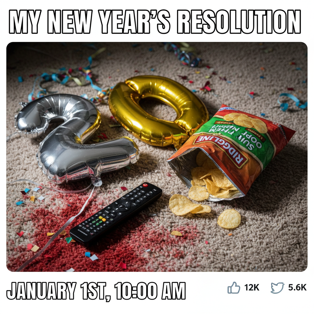 My New Year's resolution lasted 3 days. Send snacks, not judgment. #NewYearNewMe (not)