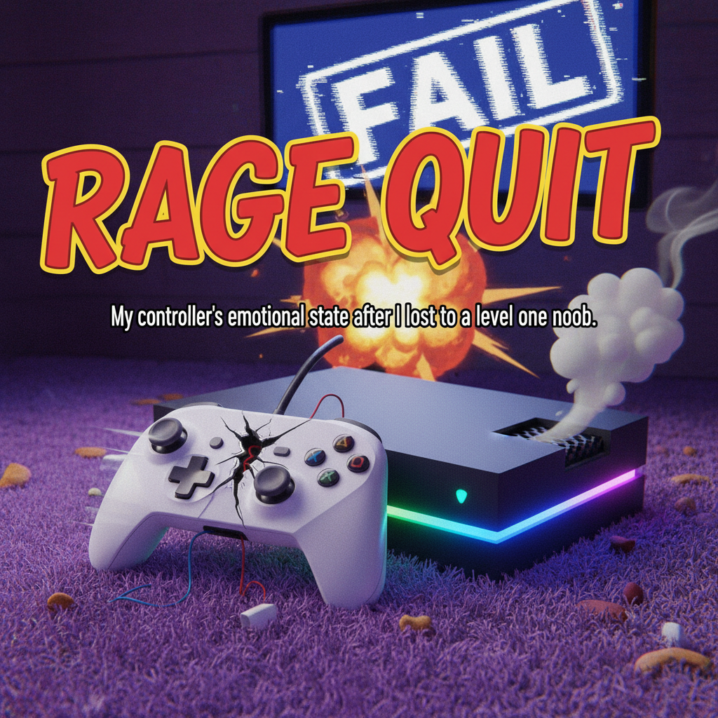 My controller just flew across the room. It wasn't my fault, the game lagged! 😡
