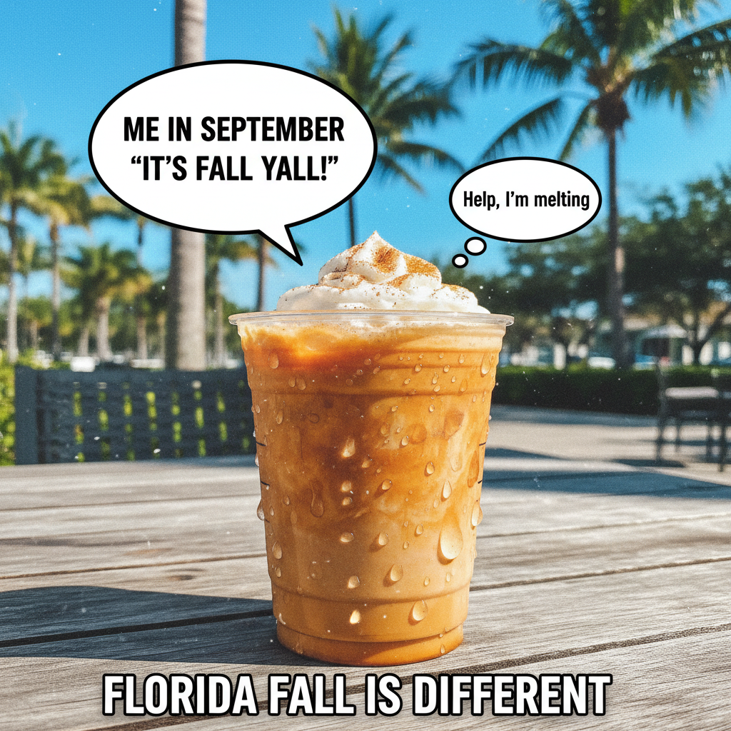 It's 90°F in October. My pumpkin spice latte is sweating. This is fine. 🔥