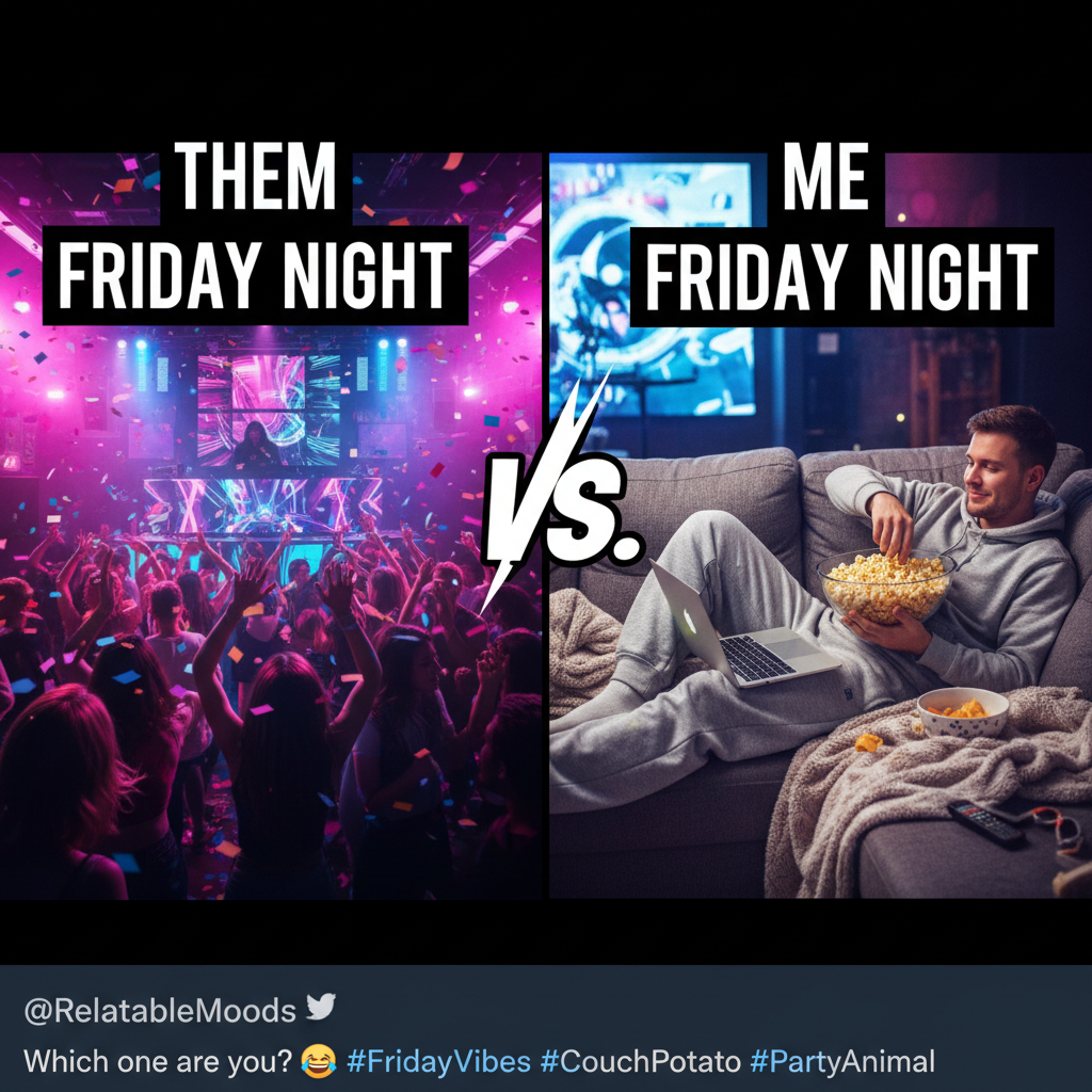Friday night plans: Clubbing. Friday night reality: Debating if I should get up for more snacks.