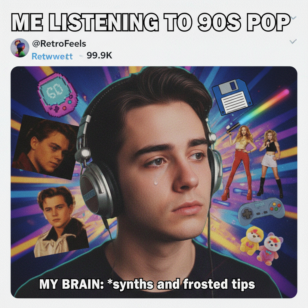 Heard a song from my childhood and now I'm questioning all my life choices. The 90s hit different.