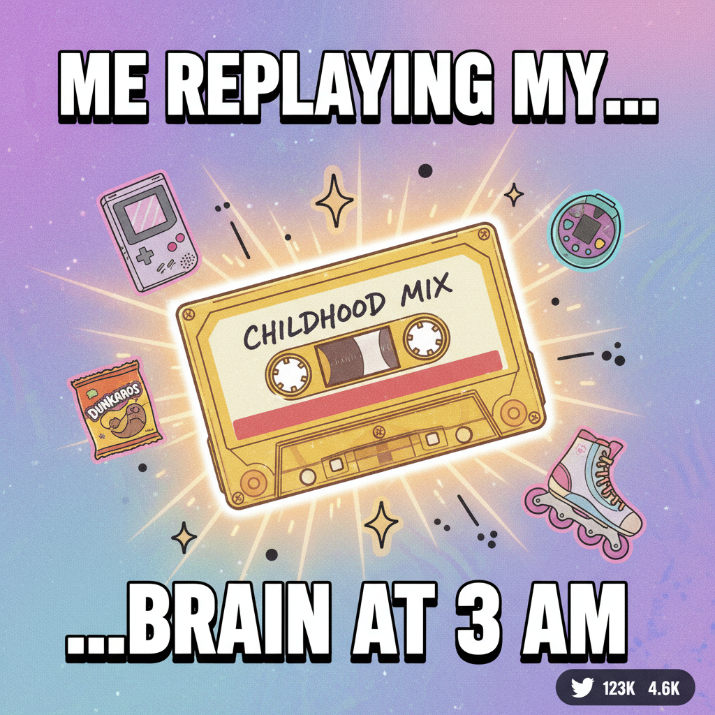 Hearing that one song from your childhood hits different. Suddenly I'm 8 again, no bills.