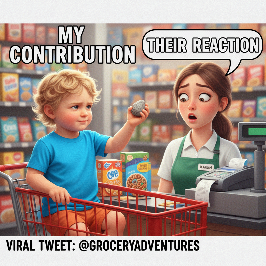 My toddler just tried to pay for groceries with a pebble. Send help.