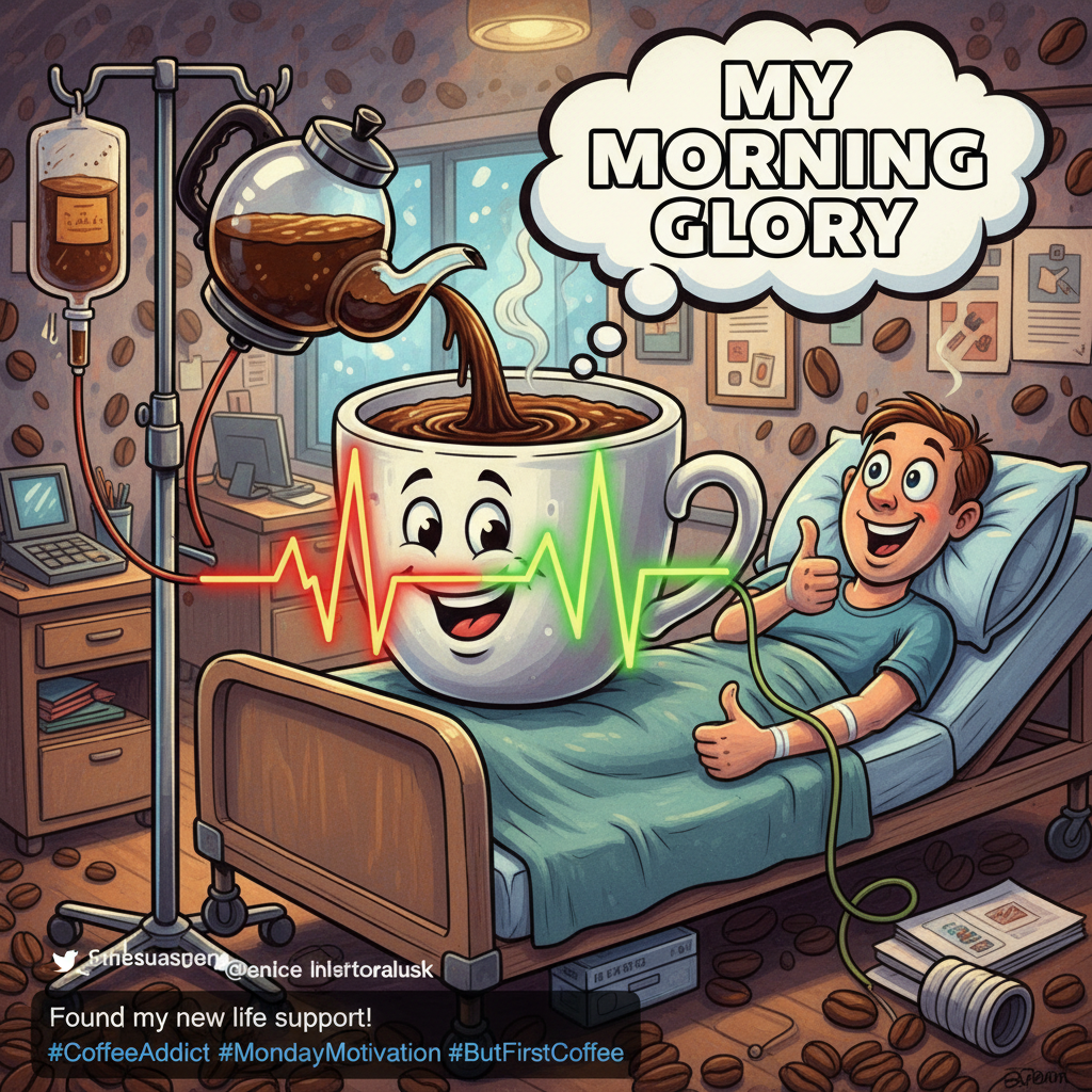 My blood type is coffee. My personality type is also coffee.