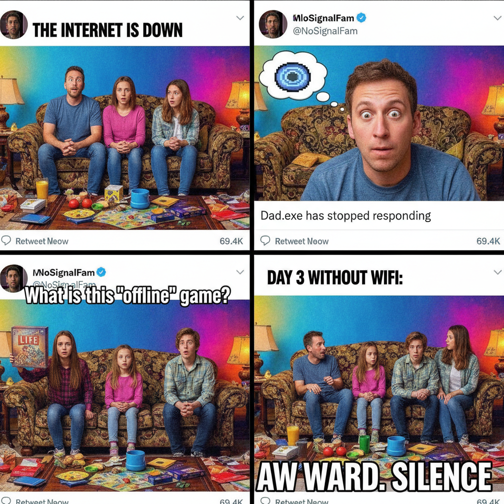 The wifi went down. I think I just saw my family for the first time in years.